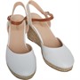 Lotus Womens Katie Wedge Espadrilles White
