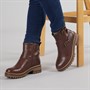 Lotus Womens Jagger Buckle Ankle Boots Brown