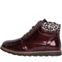 Lotus Womens Naomi Ankle Boots Bordo Patent