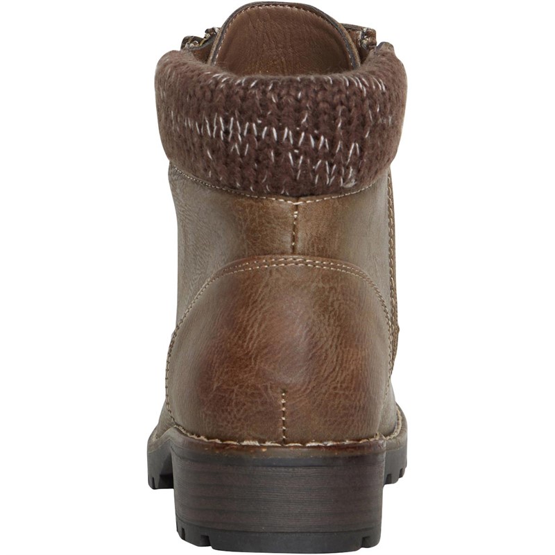 Lotus Womens Emmeline Zip Ankle Boots Taupe