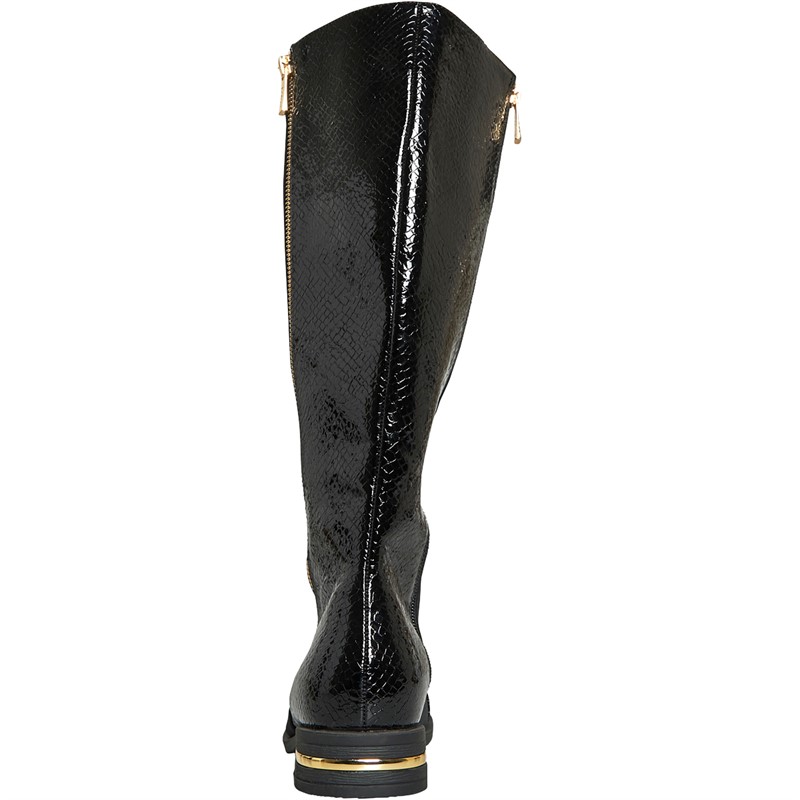 Lotus Womens Avanti Knee Length Boots Black