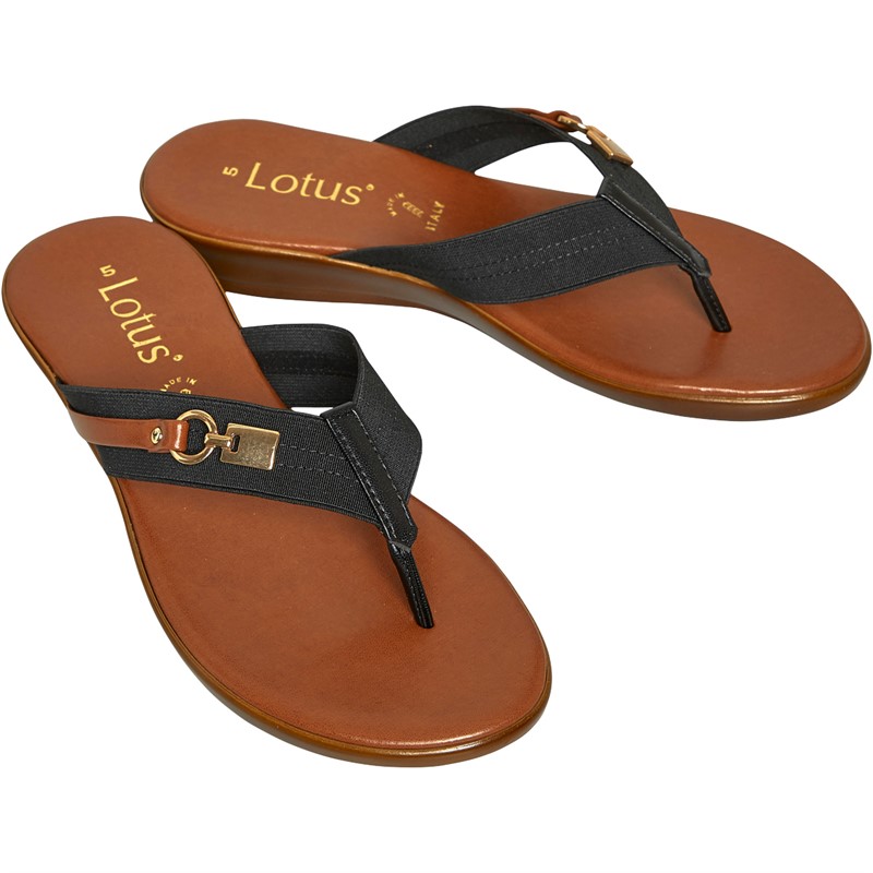 Buy Lotus Womens Esino Sandals Black