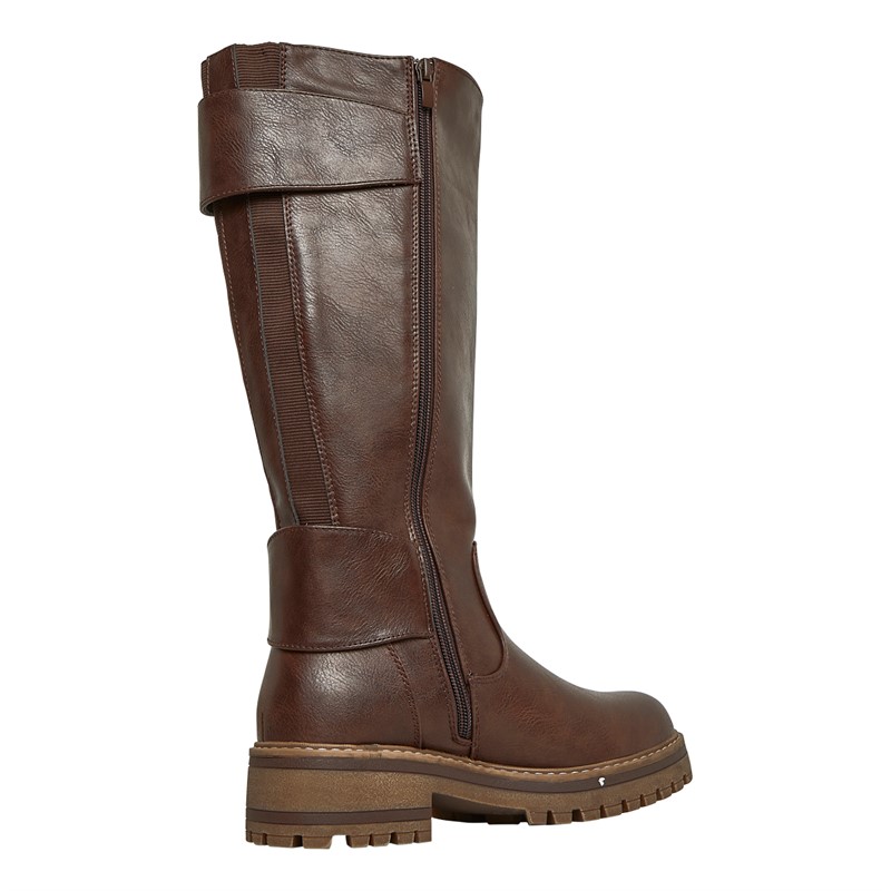 Lotus Womens Jackal Knee High Boots Brown