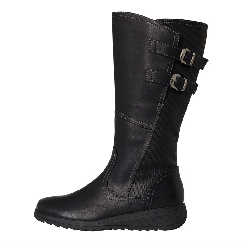 Ladies knee high wedge boots hotsell