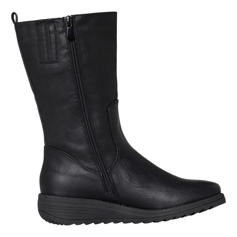 Buy Lotus Womens Valmoral Mid Calf Boots Black