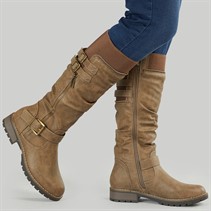 Lotus Womens Jennifer Knee High Boots Taupe