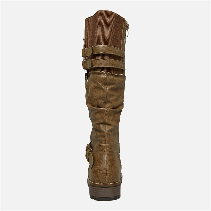 Lotus Womens Jennifer Knee High Boots Taupe