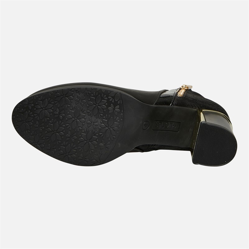 Lotus Womens Danielle Heeled Ankle Boots Black/Print