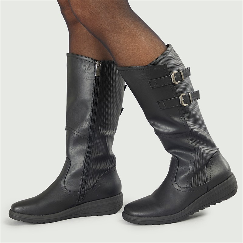 Lotus Womens Tignes Knee High Boots Black - Size 5