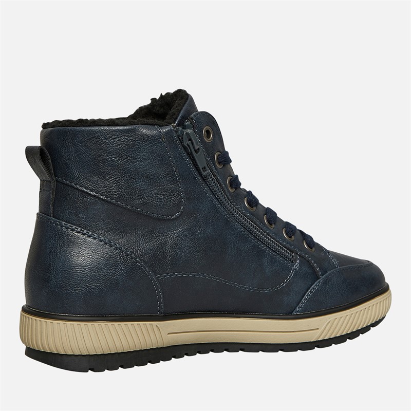 Lotus Womens Bellatrix Side Zip Hi Top Trainers Navy