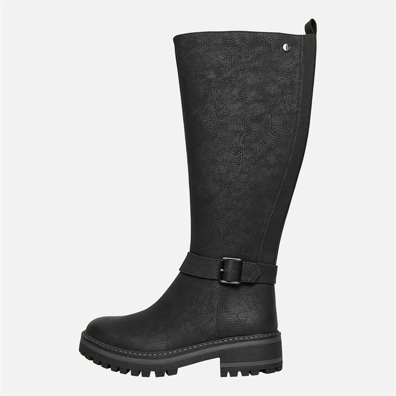 Lotus Womens Devon Knee High Boots Black
