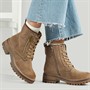 Lotus Womens Dorset Lace Up Boots Taupe Nubuck