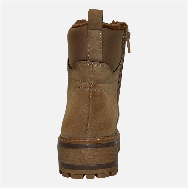 Lotus Womens Dorset Lace Up Boots Taupe Nubuck