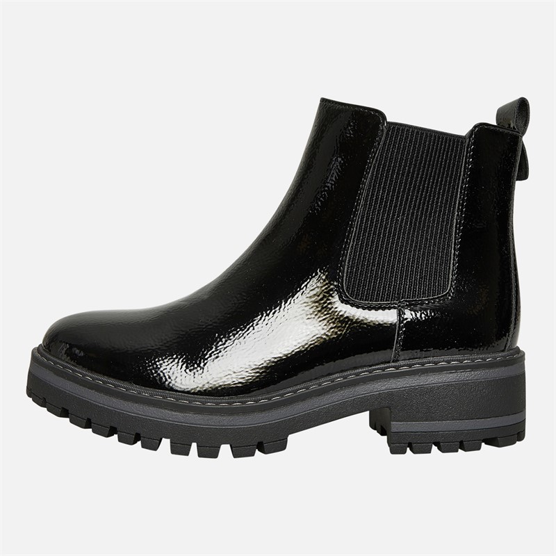 Lotus Womens Lottie Chelsea Boots Black Patent