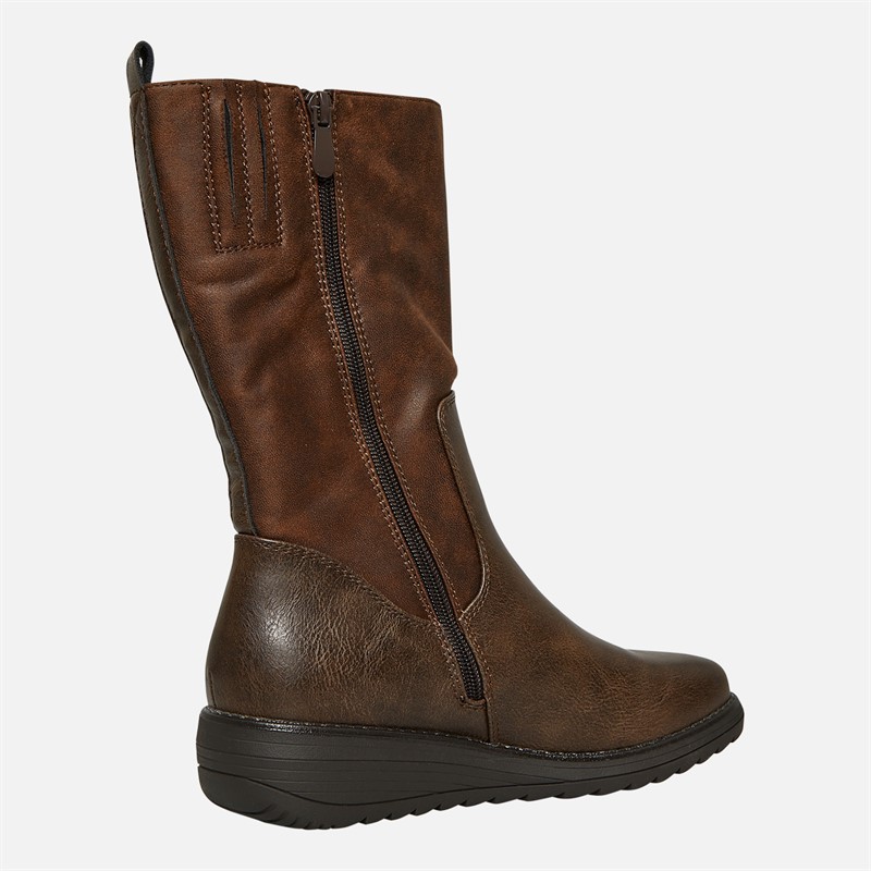 Lotus Womens Valmoral Mid Calf Boots Brown