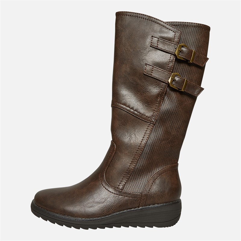 Lotus Womens Tignes Knee High Boots Brown