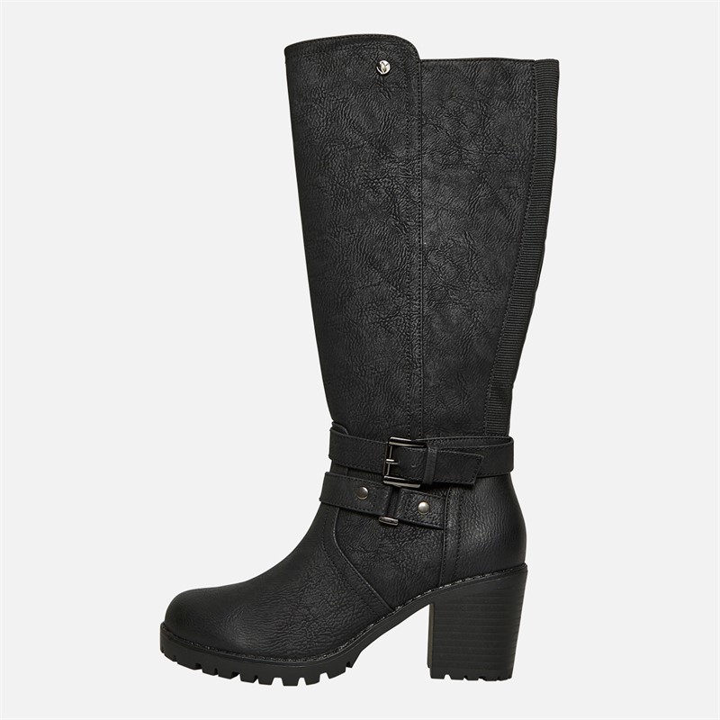 Lotus Womens Melina Knee High Boots Black