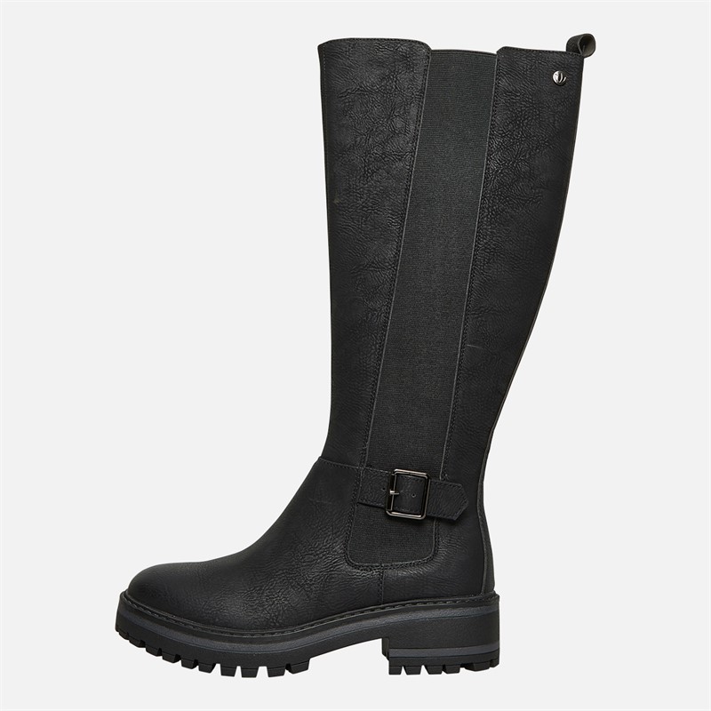 Lotus Womens Padova Knee High Boots Black