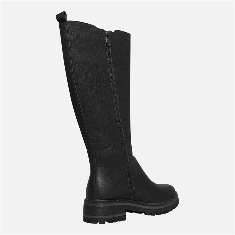Lotus Womens Padova Knee High Boots Black
