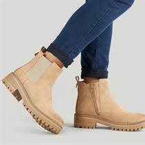 Lotus Womens Lottie Chelsea Boots Taupe Nubuck