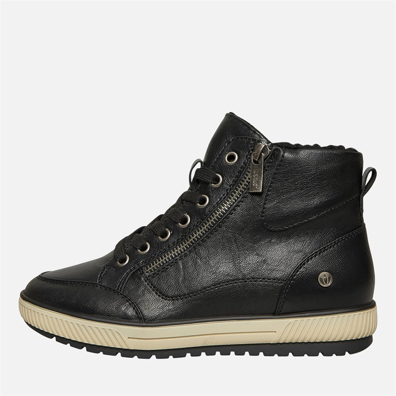 Lotus Womens Bellatrix Side Zip Hi Top Trainers Black