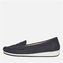 Lotus Womens Durante Loafers Black Mono