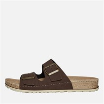 Lotus Mens Cortona Double Buckle Sandals Brown