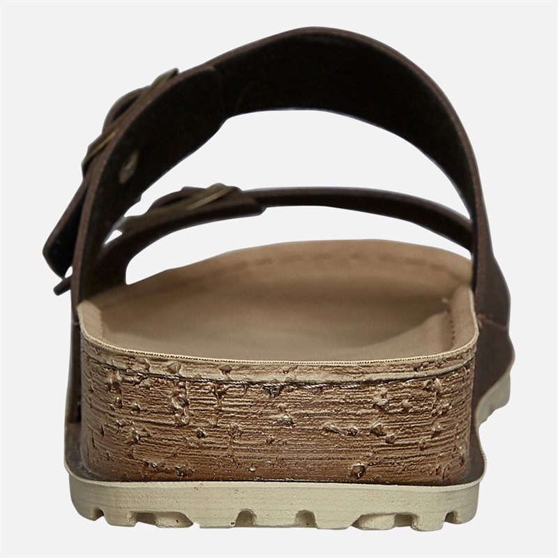 Lotus Mens Cortona Double Buckle Sandals Brown