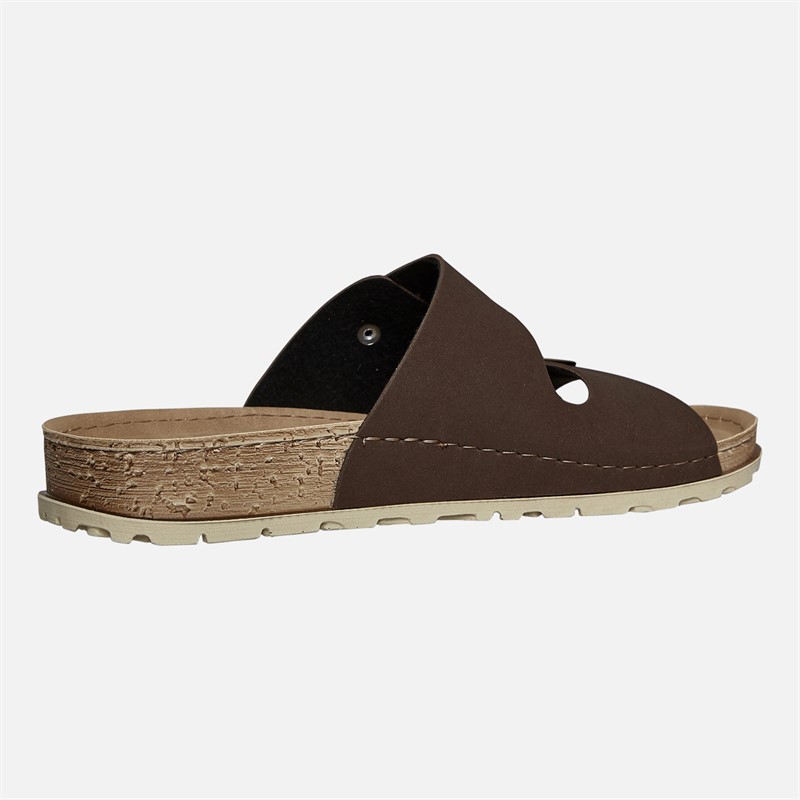 Lotus Mens Cortona Double Buckle Sandals Brown