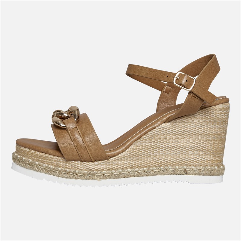 Lotus Womens Bermuda Wedge Sandals Tan