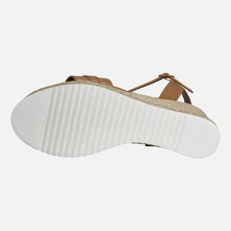 Lotus Womens Bermuda Wedge Sandals Tan