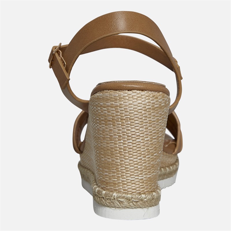 Lotus Womens Bermuda Wedge Sandals Tan