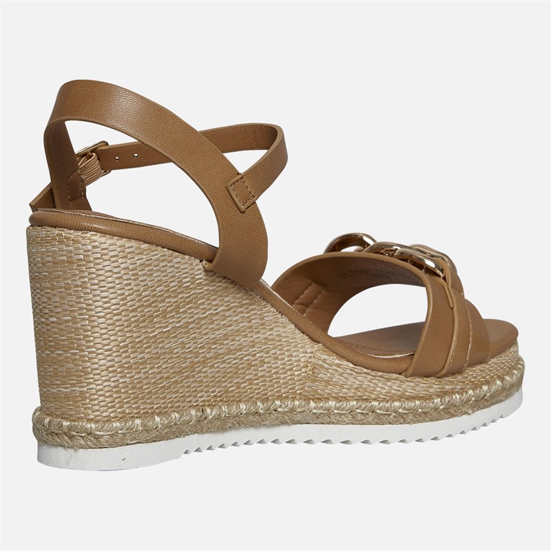 Lotus Womens Bermuda Wedge Sandals Tan
