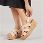 Lotus Womens Thora Wedge Sandals Natural