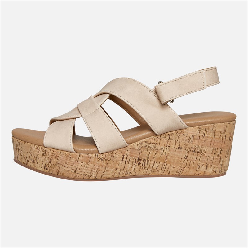 Lotus Womens Thora Wedge Sandals Natural