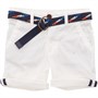 MINOTI Girls Chino Shorts With Belt White