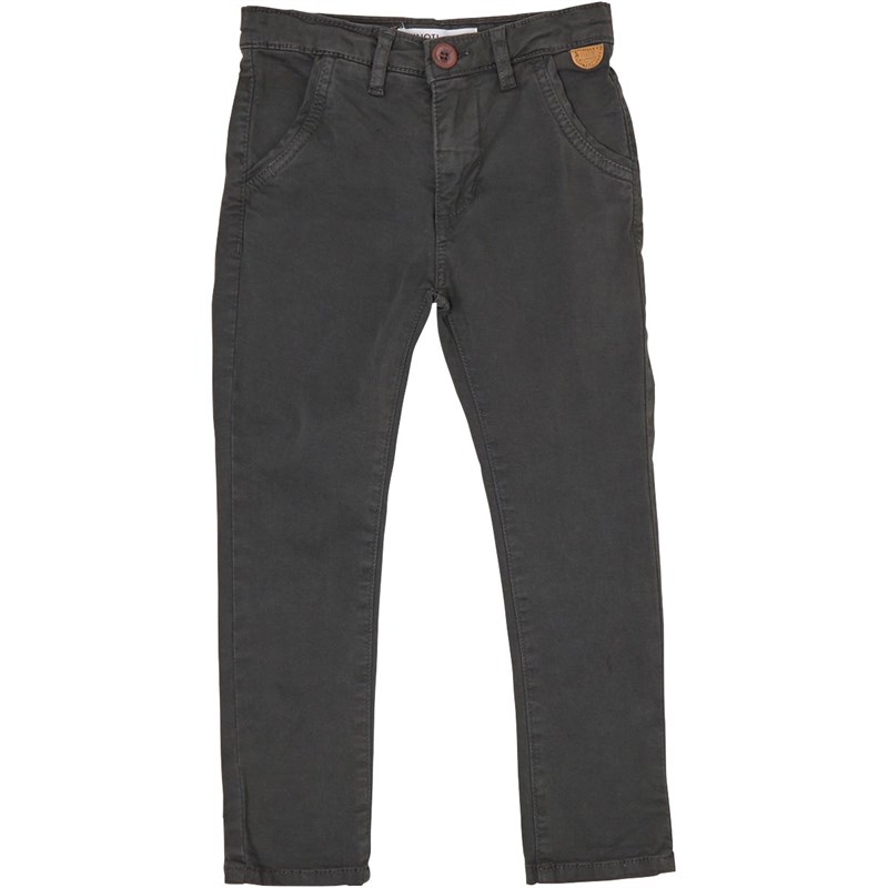 MINOTI Chłopięce Proste Spodnie Chinos Ciemny grafit