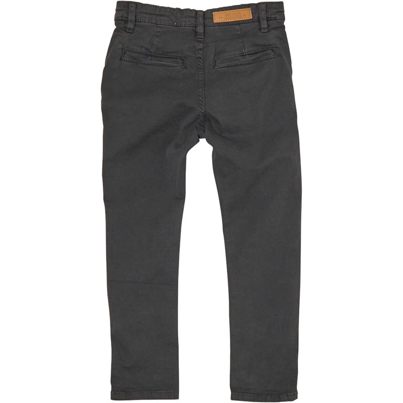 MINOTI Chłopięce Proste Spodnie Chinos Ciemny grafit