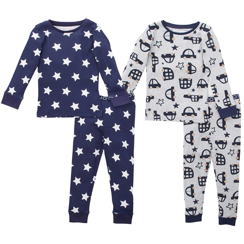 MINOTI Infant Pack Of Two Star And Car Pyjama Set Multi