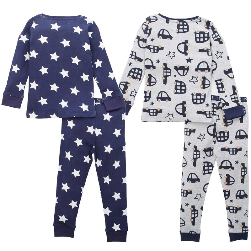 MINOTI Infant Pack Of Two Star And Car Pyjama Set Multi