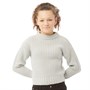 MINOTI Girls Ribbed Jumper Grey Marl