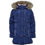 MINOTI Girls Fur Trim Puffer Coat Navy