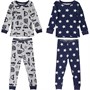 MINOTI Pyjama Two Pack Star And Car Garçon Bleu Marine