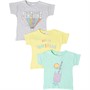 MINOTI Girls Three Pack T-Shirts Multi