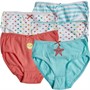 MINOTI Girls Five Pack Hearts Stripes Briefs Multi