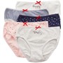 MINOTI Girls Five Pack Happy Smile Briefs Multi