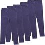MINOTI Girls Five Pack Basic Leggings Navy