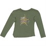 MINOTI Girls Keep Shining Graphic Long Sleeve Top Khaki