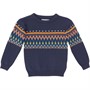 MINOTI Boys Knitted Jaquard Jumper Navy
