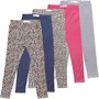 MINOTI Girls Five Pack Basic Leggings Multi